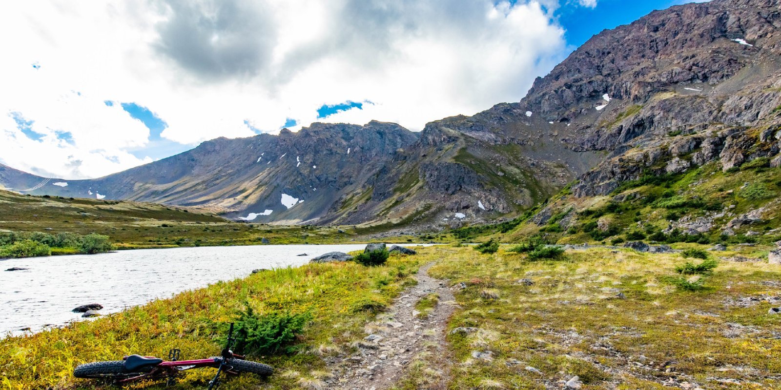 Hiking the Glen Alps in the Chugach State Park near Anchorage, Alaska