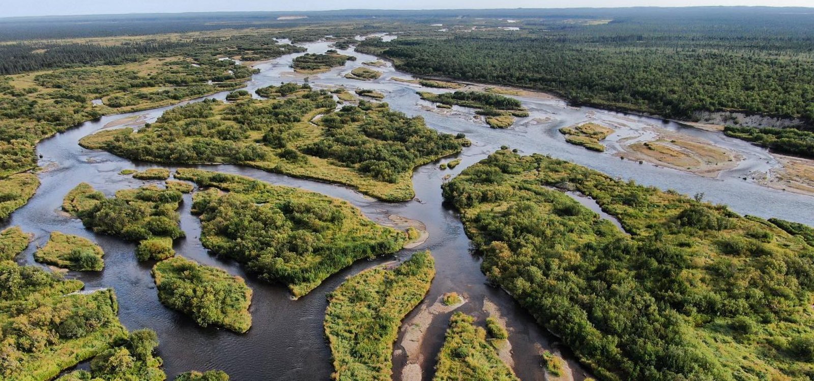 Aerial View of the Alagnak River Braids taken by Angler's Alibi