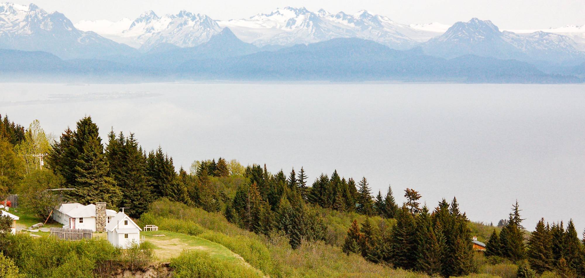 View of Anchor Point & the Cook Inlet from the Sterling Highway