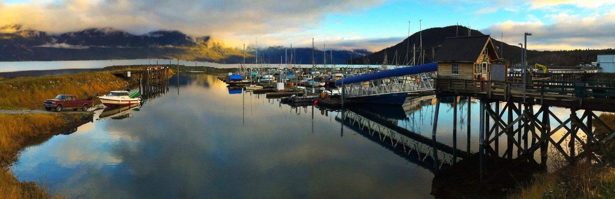 Beautiful View from the Harbor in Haines, Alaska