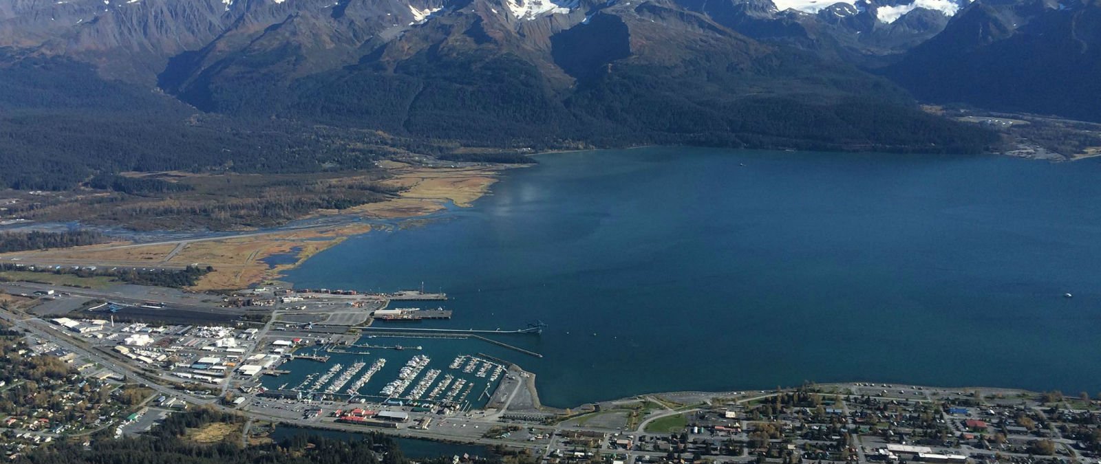 Aerial View of Seward, Alaska