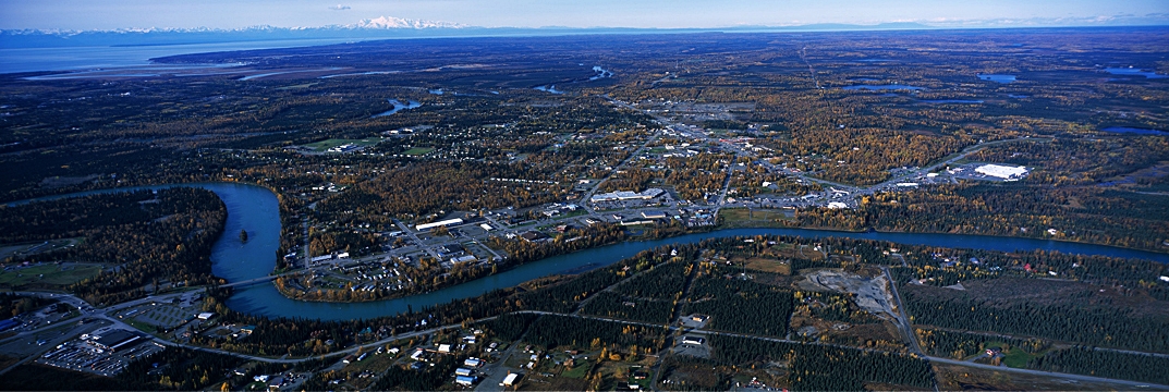 Aerial View of Soldotna, Alaska
